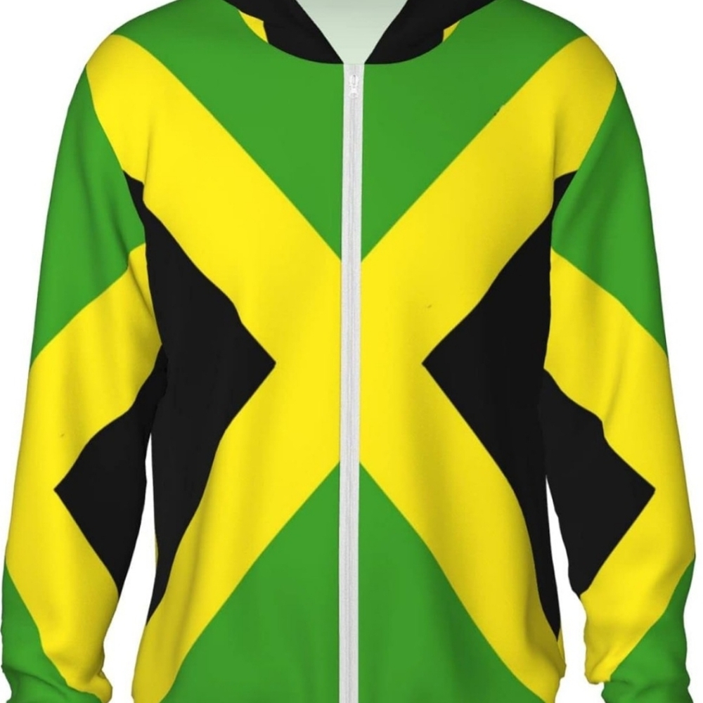 Jamaica Flag Zip-Up Hoodie